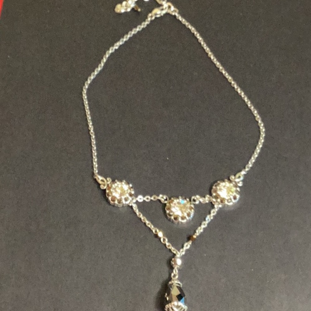 BRIGHTON Moonstruck Drop Necklace, Color: Topaz & Clear
Crystal